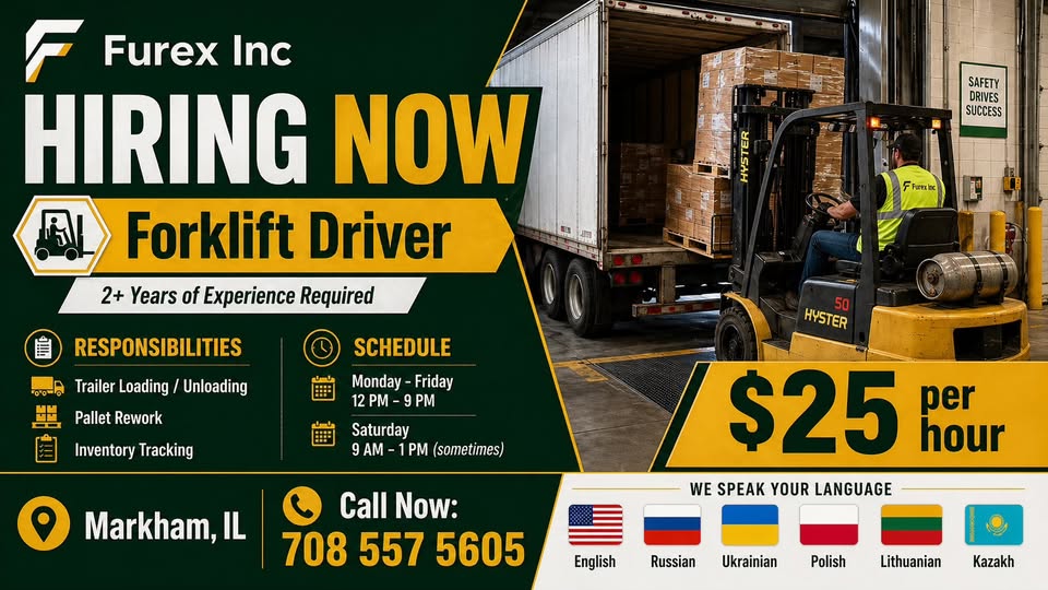 Siūlo darbą: Forklift driver